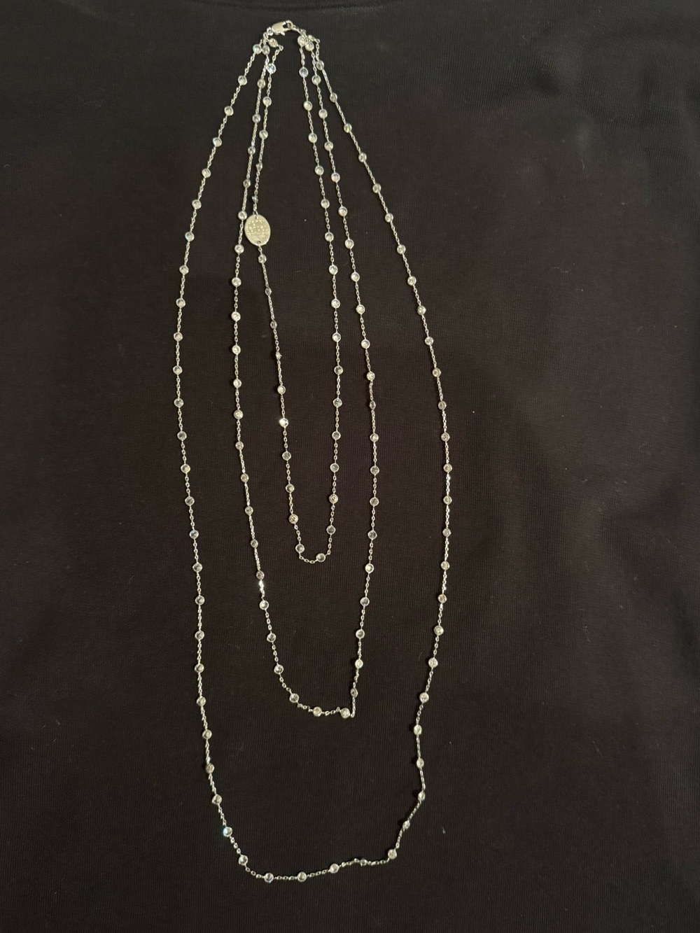 Delicate Silver-Tone Beaded Layered Necklace - Women's Jewelry